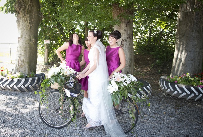 bride on bike